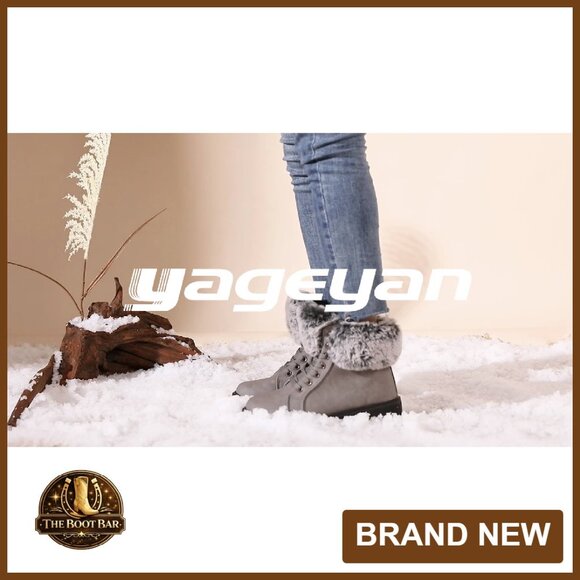 Women's Winter Snow Boots Fur Lined Waterproof Ankle Booties - Picture 8 of 8